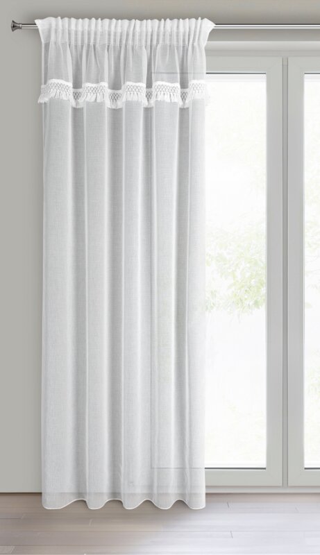 Firana gotowa Kira biała 140 x 270 cm – rozświetla wnętrze