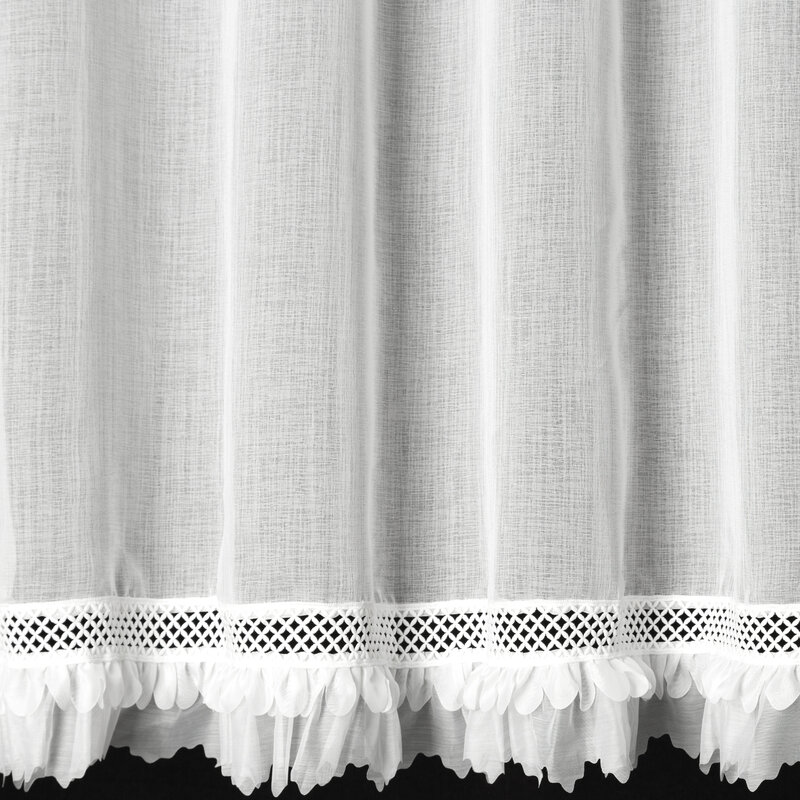 Firana gotowa biała 350 x 150 cm – gotowa do zawieszenia