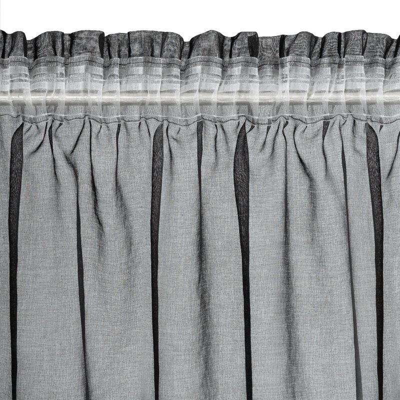 Firana gotowa Carli czarna 140 x 250 cm – zaciemniająca i stylowa