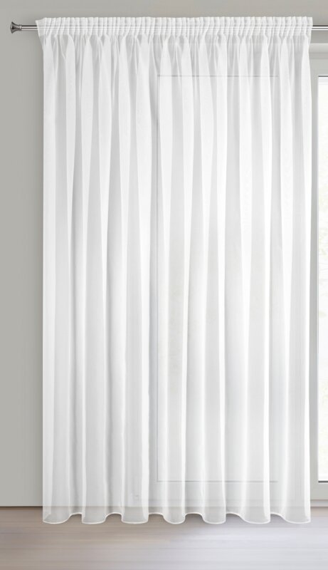 Firana gotowa biała 200 x 270 cm – rozprasza światło