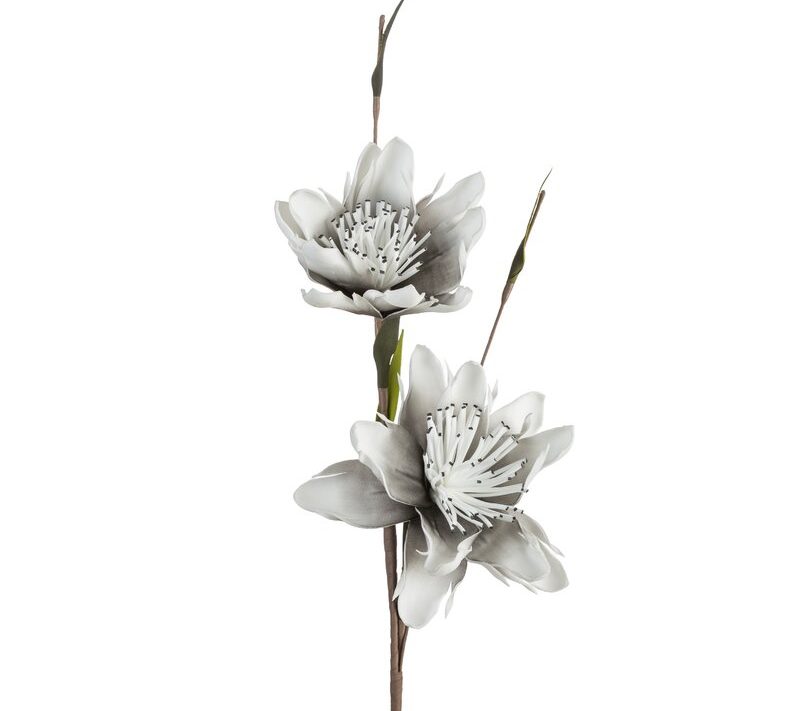 Kwiat sztuczny Flore srebrny 85 cm – idealny do wazonu