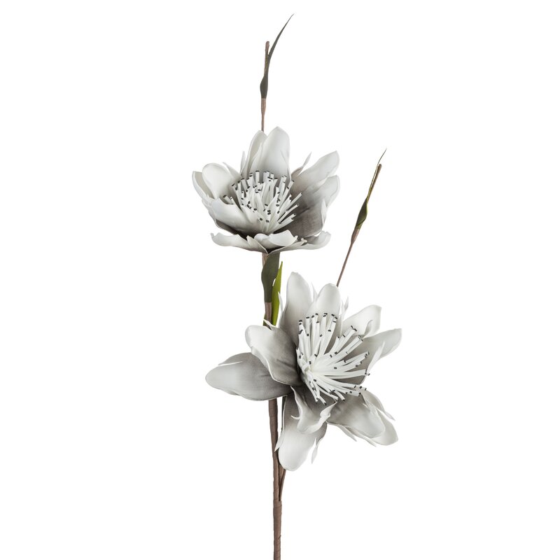 Kwiat sztuczny Flore srebrny 85 cm – idealny do wazonu