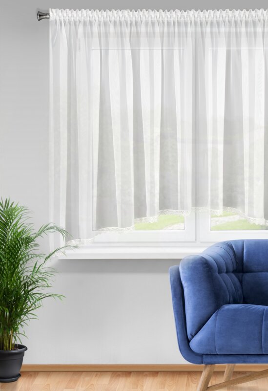 Firana gotowa Candy biała 400 X 150 cm – rozjaśnia wnętrze