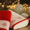 RĘCZNIK ŚWIATECZNY NOEL02 70 X 140 CM CZERWONY