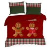 KOMPLET POŚCIELI ŚWIATECZNEJ GINGER01 160 X 200 CM CZERWONY
