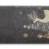 RĘCZNIK ŚWIATECZNY SANTA20 70 X 140 CM STALOWY