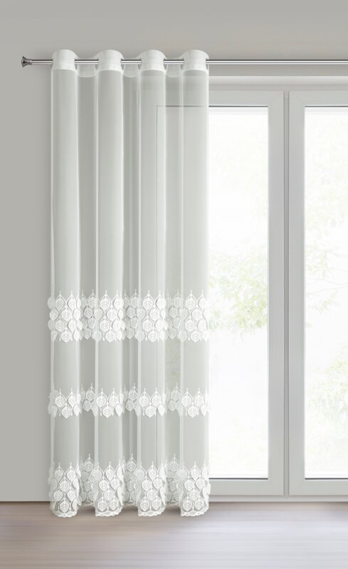 FIRANA GOTOWA NIRA 140 X 250 CM KREMOWY