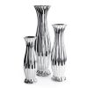 Wazon ceramiczny Felix srebrny 17 x 17 x 58 cm – na suszone kwiaty