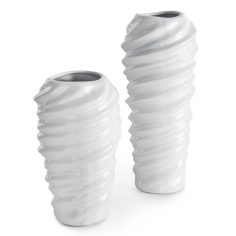 Wazon ceramiczny Diego biały 15 x 15 x 24 cm – idealny na kwiaty