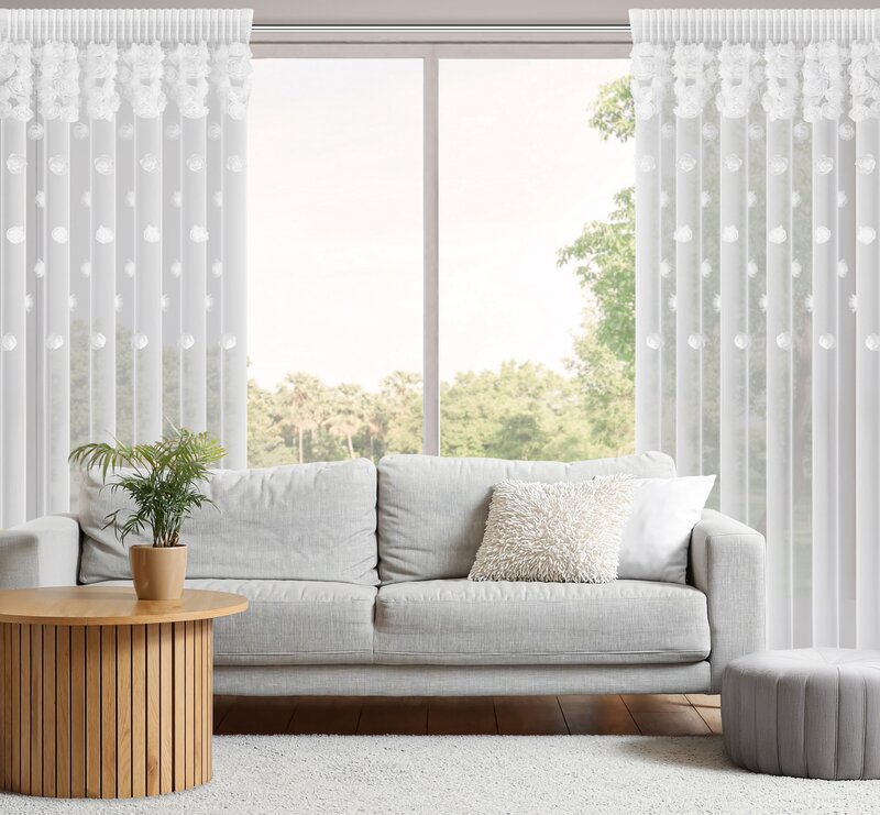 Firana gotowa DIANA 1 biała 140 X 270 CM – świeżość i elegancja
