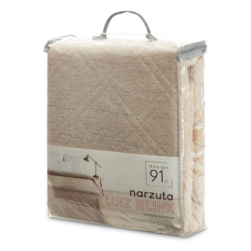Narzuta Velvet beżowa 200 x 220 cm – dodaje przytulności