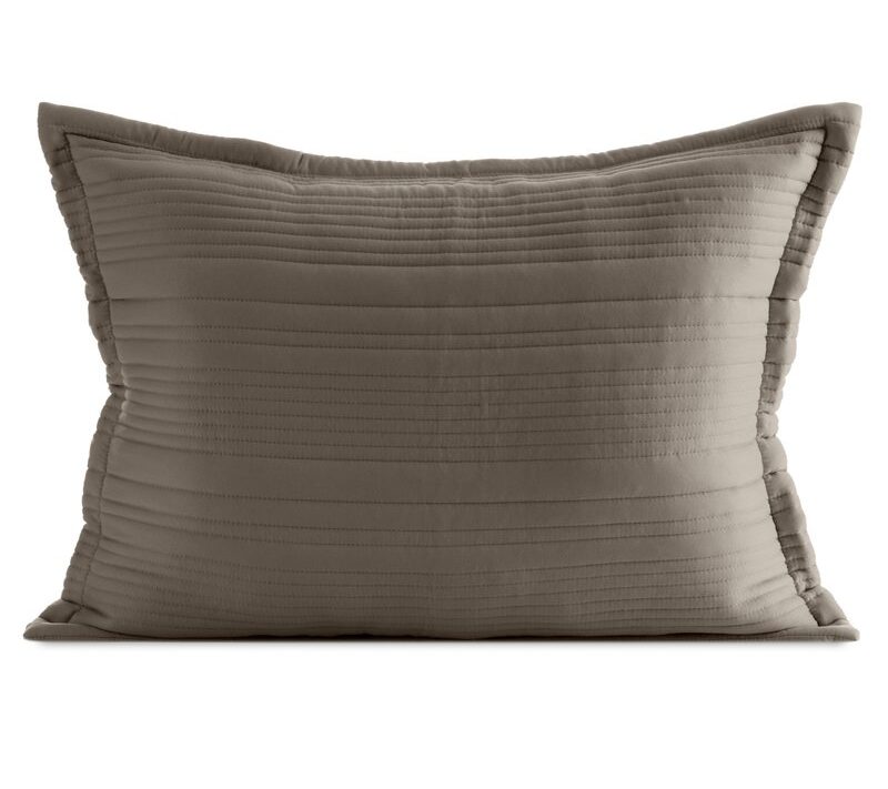 Poszewka velvet TARA ciemnobeżowa 50 x 70 cm – dodaje przytulności