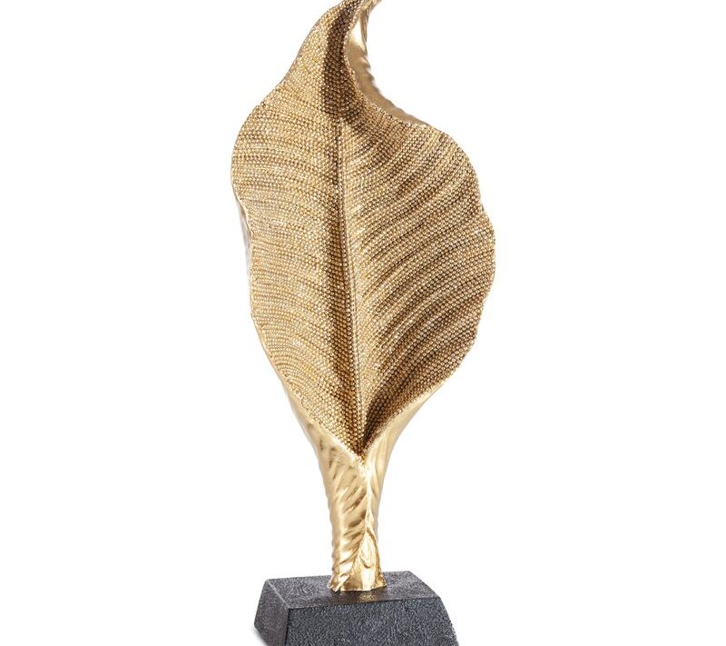 Figurka ceramiczna Eldo złota 14 x 8 x 34 cm – doda blasku wnętrzu