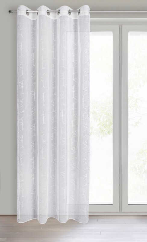 Firana gotowa Elsi biała 140 x 250 cm – rozświetla wnętrze