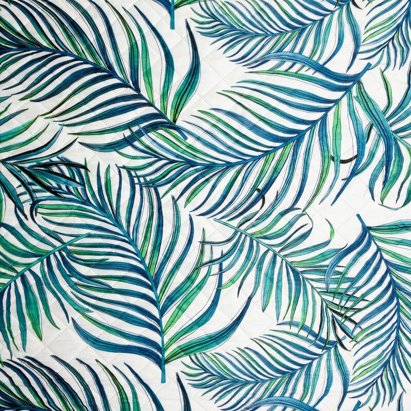 Narzuta D91 Palms 02 biała 200 x 220 cm – idealna na relaks