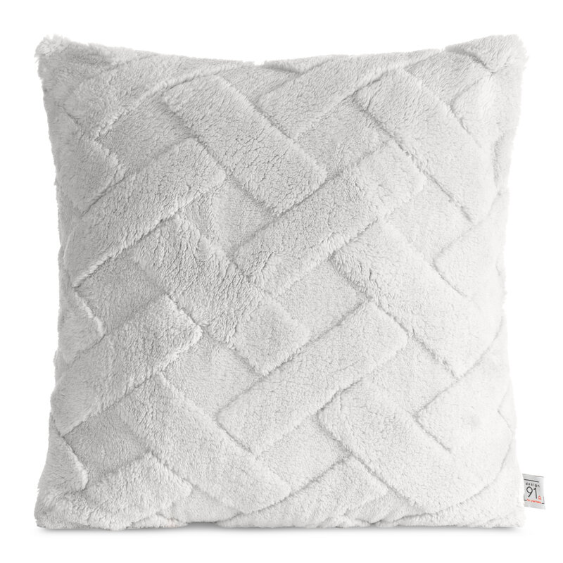 Poszewka Flano srebrna 45 x 45 cm – doda przytulności