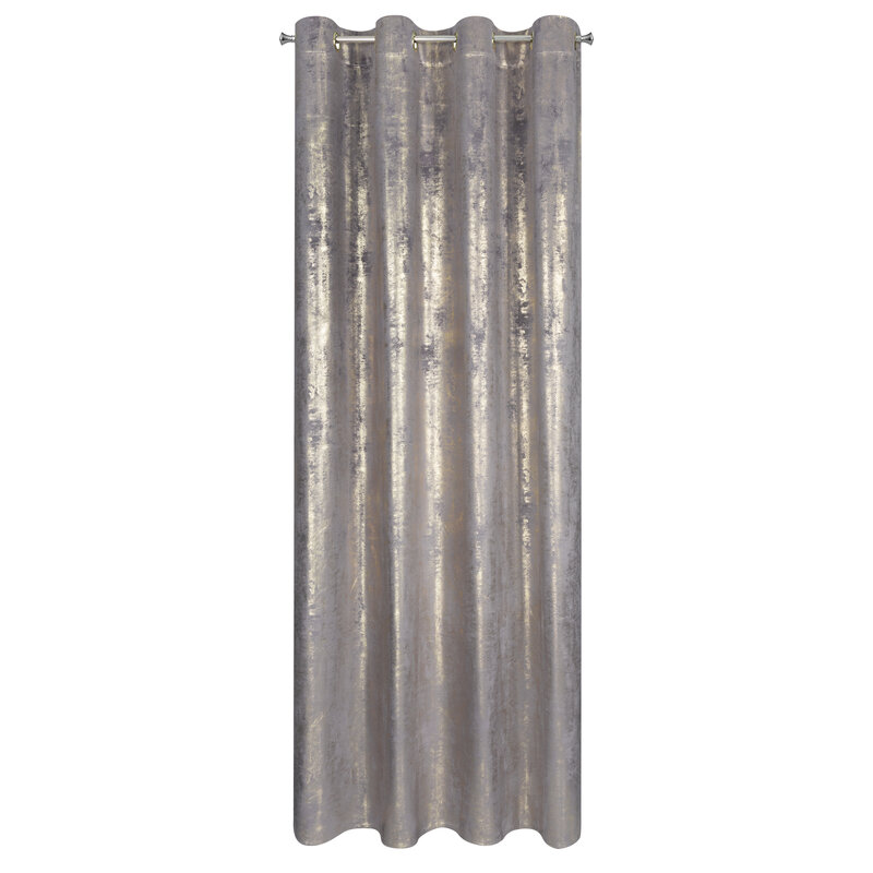 Zasłona gotowa Renia stalowa 140 x 250 cm – zaciemnia pomieszczenie