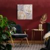 Obraz ręcznie malowany abstrakcyjny biało-złoty 60 X 60 CM – idealny do salonu