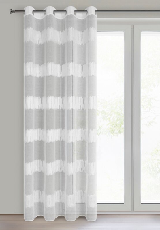 Firana gotowa LEANDRA biała 140 X 250 CM – lekka i elegancka