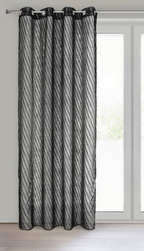 Zasłona gotowa Laurel czarna 140 x 250 cm – zaciemniająca i stylowa