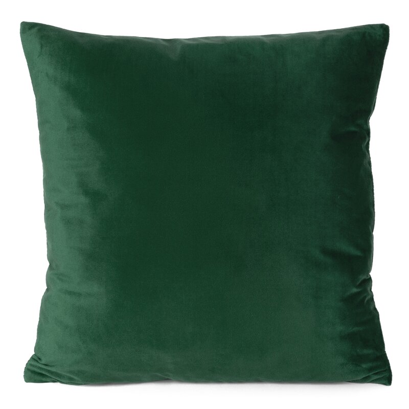 Poszewka welwetowa Elora ciemnozielona 45 X 45 cm – aksamitnie miękka