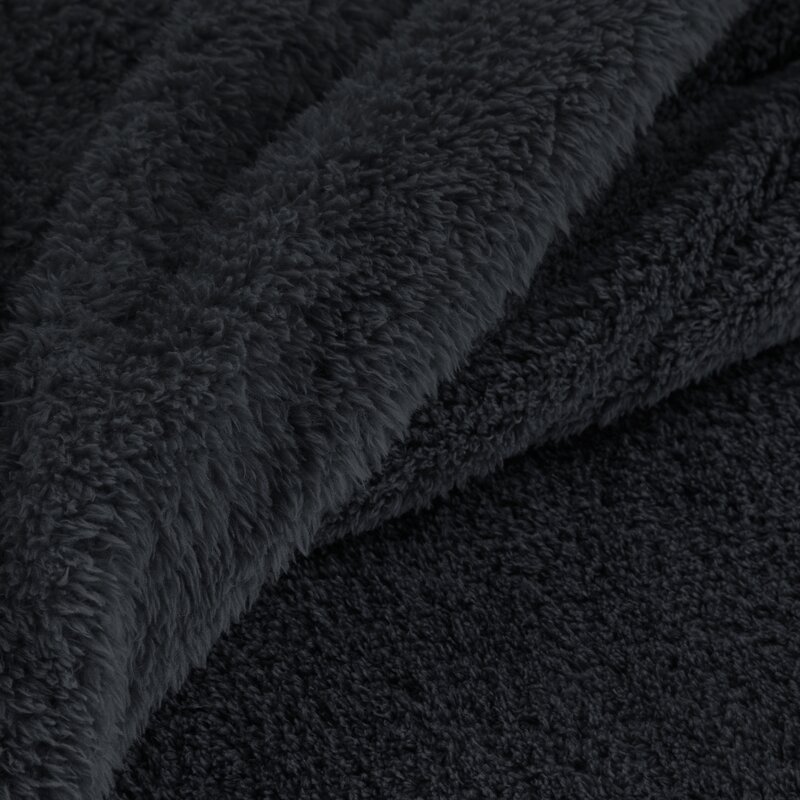Koc flanelowy D91 Lori czarny 200 x 220 cm – miękki i przytulny