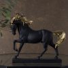 Figurka ceramiczna HORSI czarna 26 X 7 X 22 CM – do salonu i gabinetu
