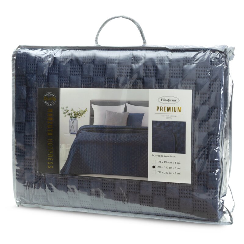 Narzuta Velvet Sofia 4 granatowa 200 x 220 cm – doda głębi sypialni