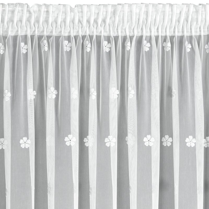 Firana gotowa biała 400 x 160 cm – rozjaśnia wnętrze