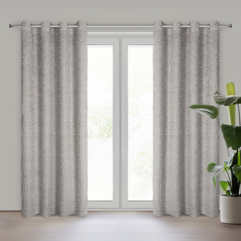 Zasłona gotowa Tiffany srebrny 135 x 250 cm – rozjaśnia wnętrze