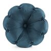 Poszewka ozdobna Flower niebieska fi 37 cm – kwiatowa dekoracja wnętrz