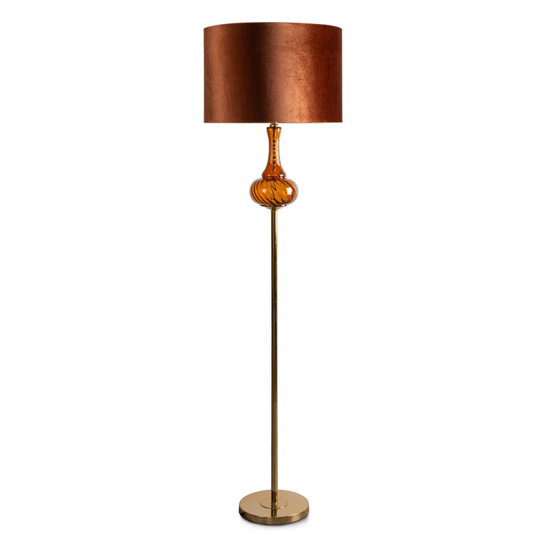 Lampa podłogowa Liliana miedziana O 46 X 163 CM – przytulna atmosfera