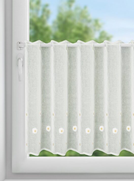 Firana gotowa Bellis biała 150 x 70 cm – wprowadza świeżość