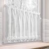 Zasłona świąteczna BIAŁA 150x60 cm – gotowa do zawieszenia