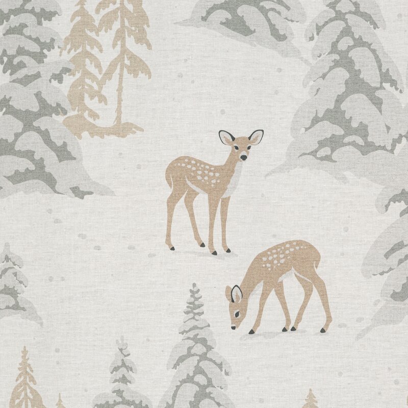 Komplet pościeli Fawn biały 140 X 200 CM – z motywem jelonków