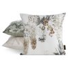 Poszewka dekoracyjna Spring 49 biała 40 X 40 cm – z botanicznym wzorem