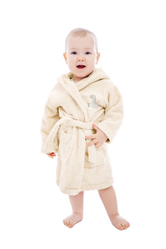 Szlafrok dziecięcy SD/BABY40 kremowy 40x65 cm – otula ciepłem po kąpieli