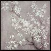 Obraz ręcznie malowany z kwiatami beżowy 60 X 60 cm – dla przytulnej atmosfery