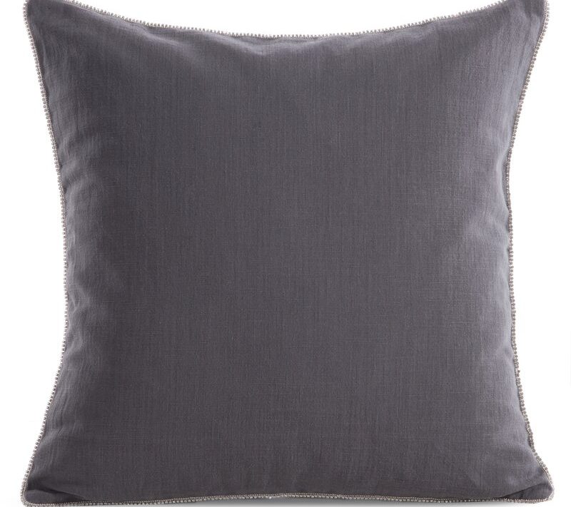 Poszewka len stalowa 43 x 43 cm – naturalny urok wnętrza