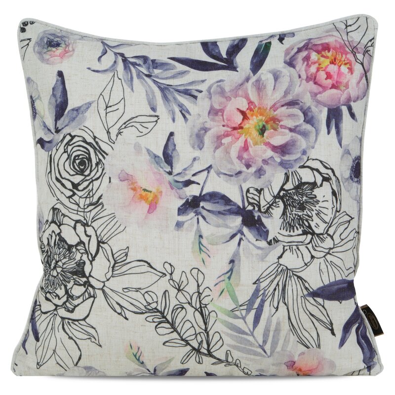 Poszewka len kremowa 45 x 45 cm – doda uroku wnętrzu