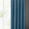 Zasłona gotowa Pierre Cardin niebieska 140 x 270 cm – zaciemniająca welwet