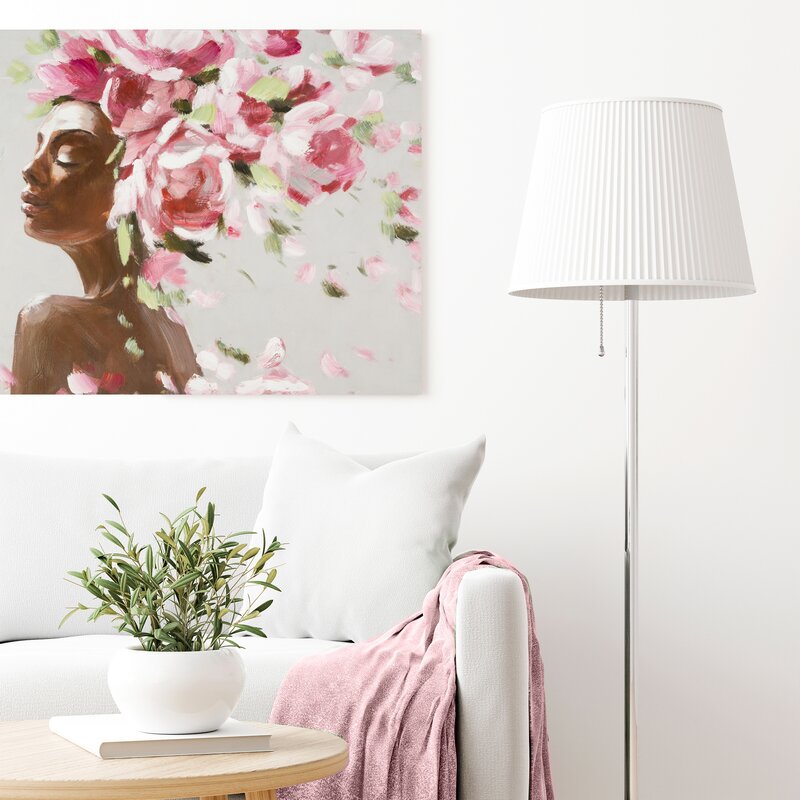 Obraz ręcznie malowany kobiecy szary 90 X 60 CM – wniesie spokój i harmonię