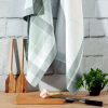 Komplet ściereczek kuchennych 2szt 50x70 cm bawełniany kolor bordowy zdobionych w subtelną kratkę 200 g/m2 MONA