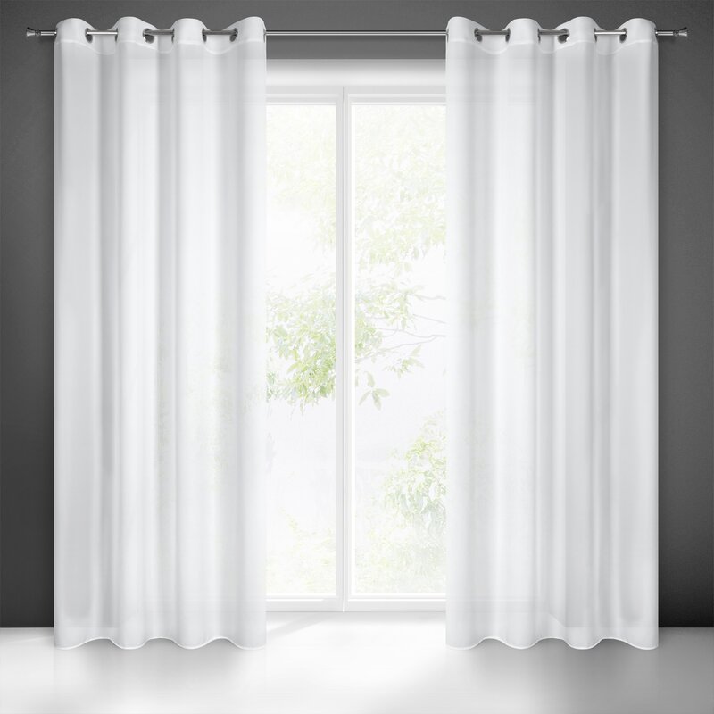 Firana gotowa Estel biała 140 X 250 cm – lekka i zwiewna