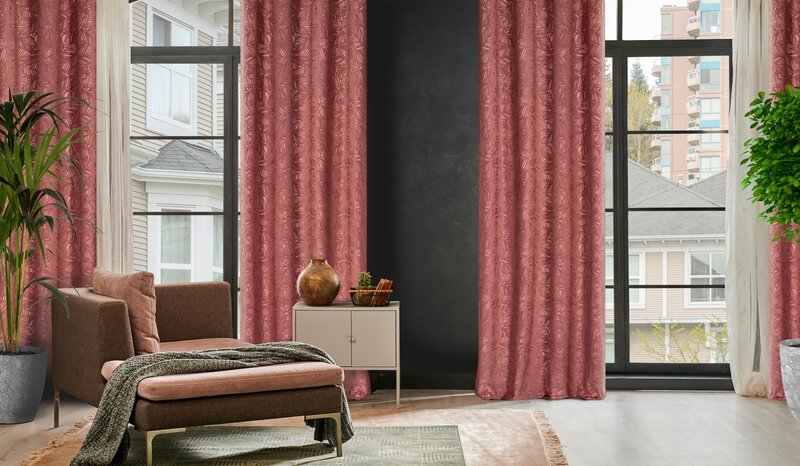 Zasłona gotowa Octavia ciemnoróżowa 140 X 250 CM – do salonu i sypialni