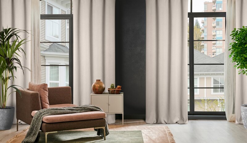 Zasłona gotowa Amaro beżowa 140 X 250 CM – zaciemniająca i przytulna