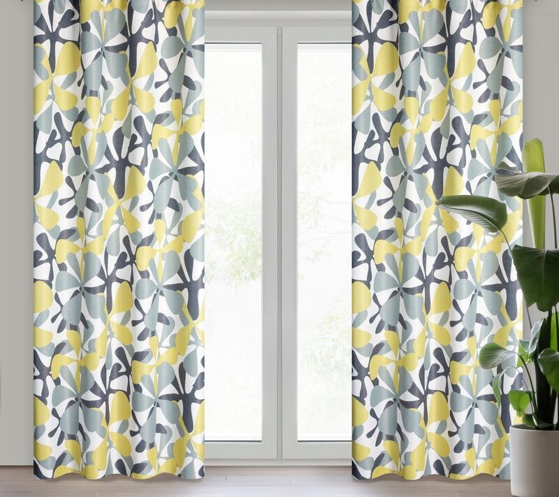 Zasłona gotowa D91 biała 140 x 250 cm – zaciemniająca i stylowa