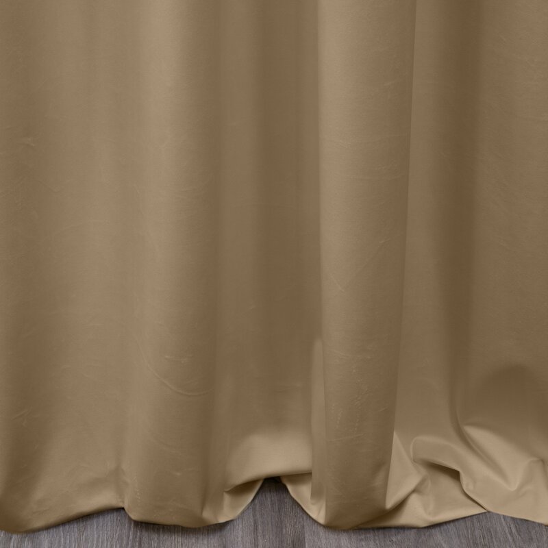 Zasłona gotowa Pierre Cardin ciemnobeżowa 140 x 270 cm – welwetowa i zaciemniająca