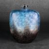 Wazon szklany Caren niebieski 20 x 11 x 27 cm – na suszone kwiaty