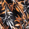 Zasłona gotowa Zoja czarna 140 X 250 cm – welwet z botanicznym wzorem